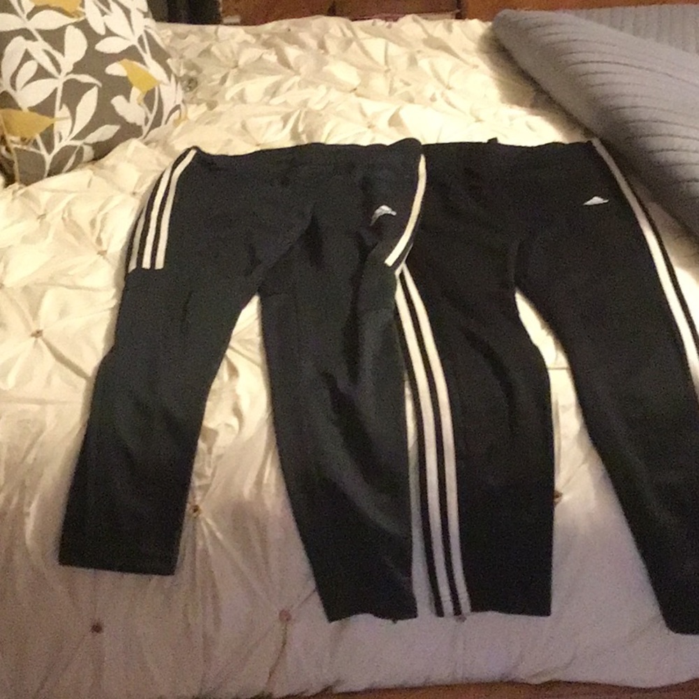2 pair of Adidas sweat team pants, selling both together